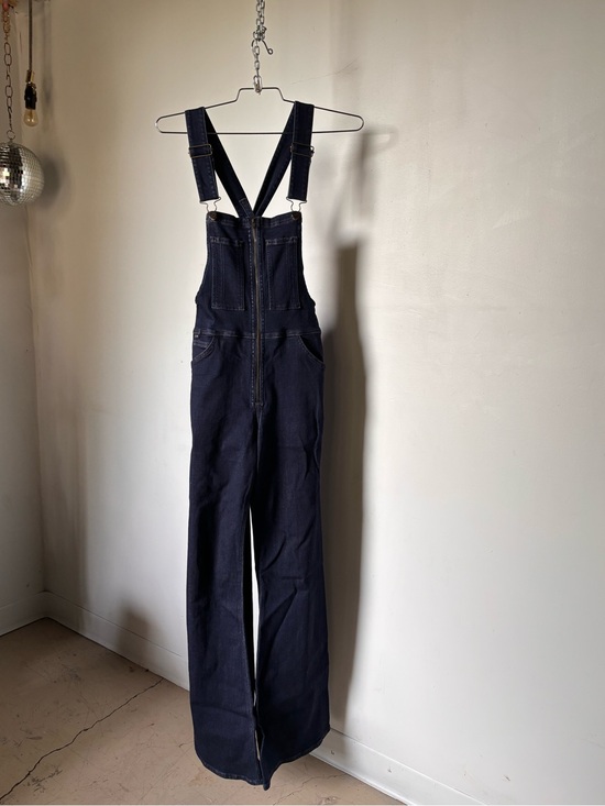 Citizens Of Humanity Denim - Citizens Of Humanity Dark Wash Denim Overalls Front Zip Adjustable Back